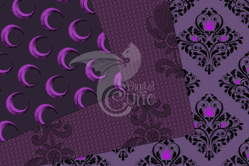 purple-gothic-digital-paper