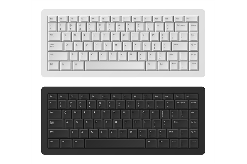 laptop-keyboard-white-and-black-keyboard-for-pc-qwerty-modern-keypad