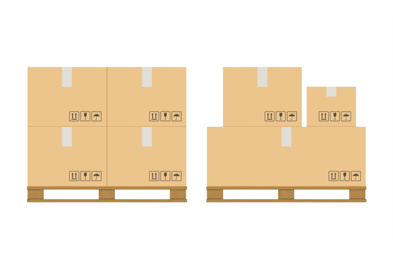 boxes-pallet-cardboard-box-stack-with-fragile-sign-on-wooden-pallets