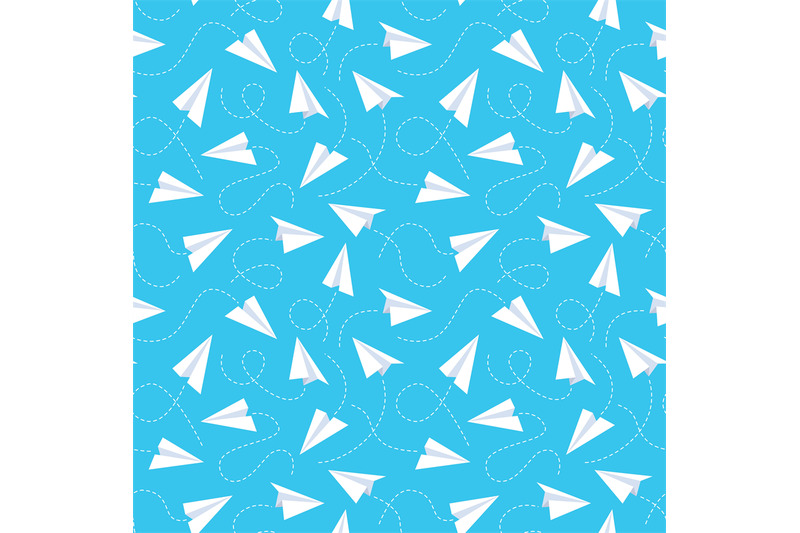 paper-plane-seamless-pattern-white-flying-airplanes-and-dotted-line-t