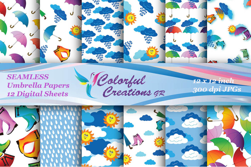 umbrella-set-digital-papers-seamless-suns-clouds-rainboots-umbrel