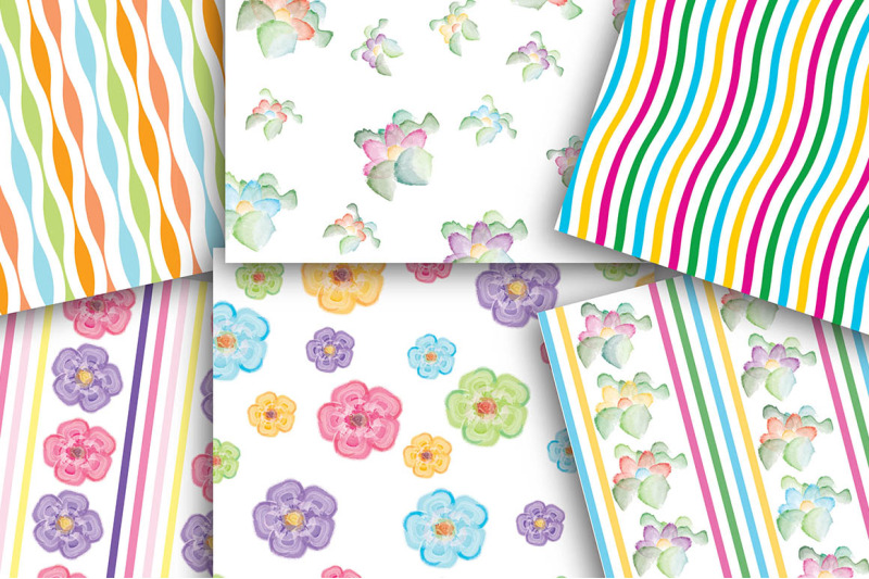 watercolor-spring-flowers-floral-pattern-digital-papers-spring-digi