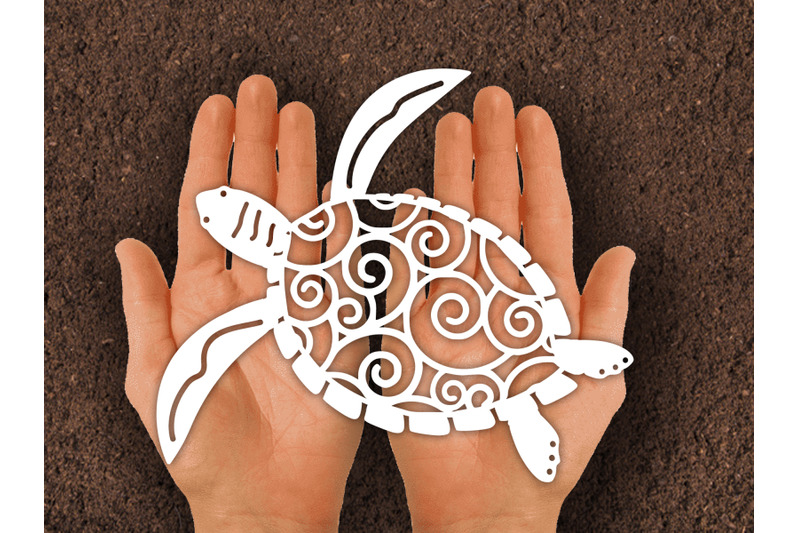 sea-water-seahorse-turtle-pattern-mermaid-paper-cut-animal