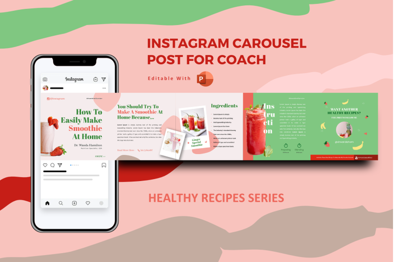 healthy-recipe-creator-instagram-carousel-powerpoint-template