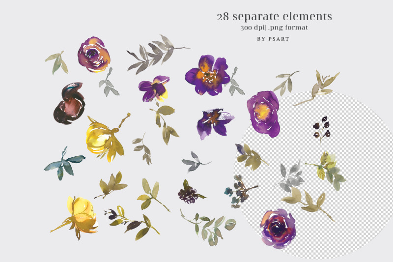 watercolor-autumn-floral-clipart-set