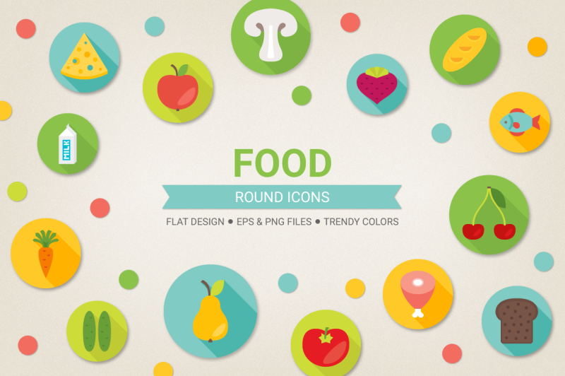 round-food-icons