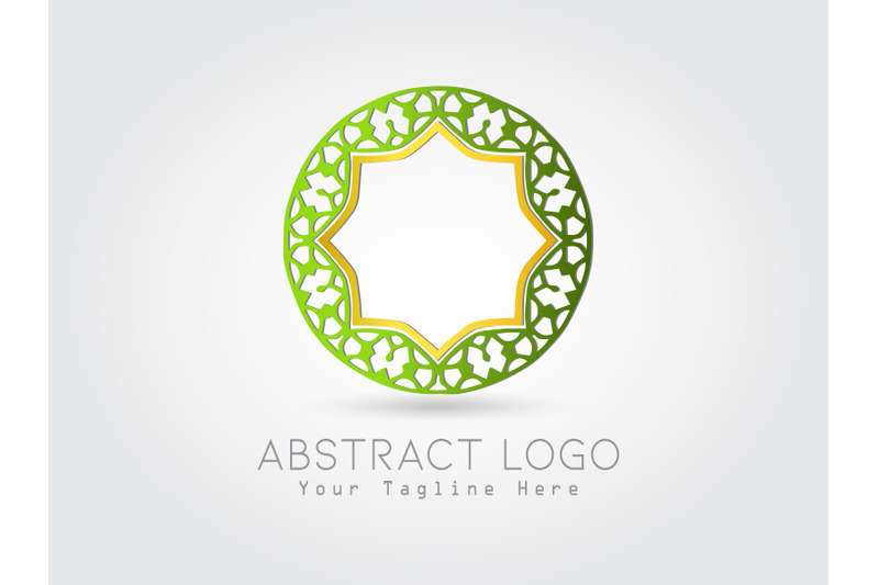 logo-abstract-gold-gradation-green-color