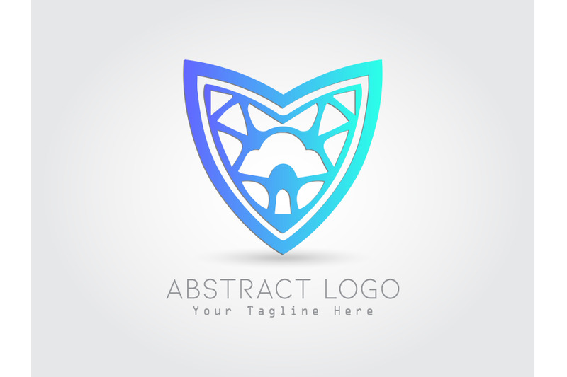 logo-abstract-gradation-blue-color-design