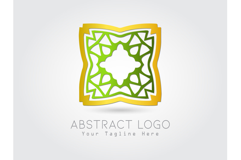 logo-abstract-gold-gradation-green-color