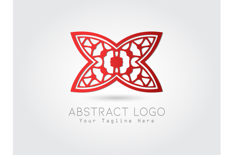 logo-abstract-gradation-red-color-design