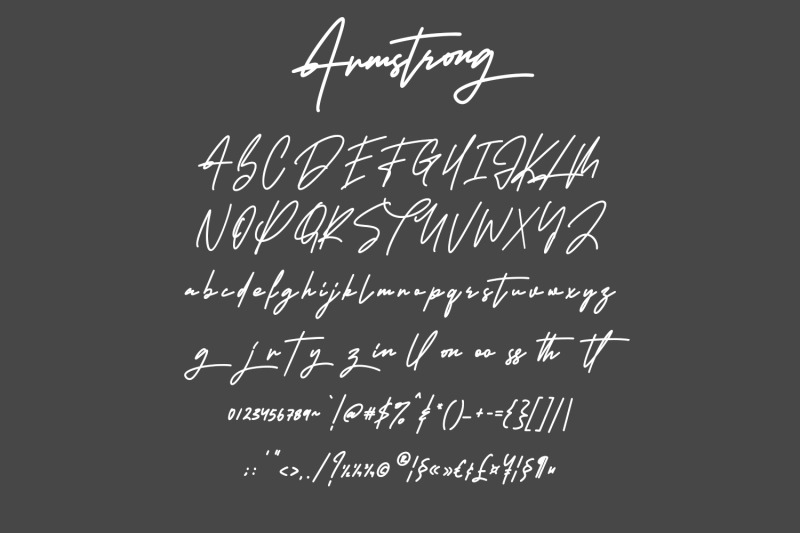 armstrong-signature-font