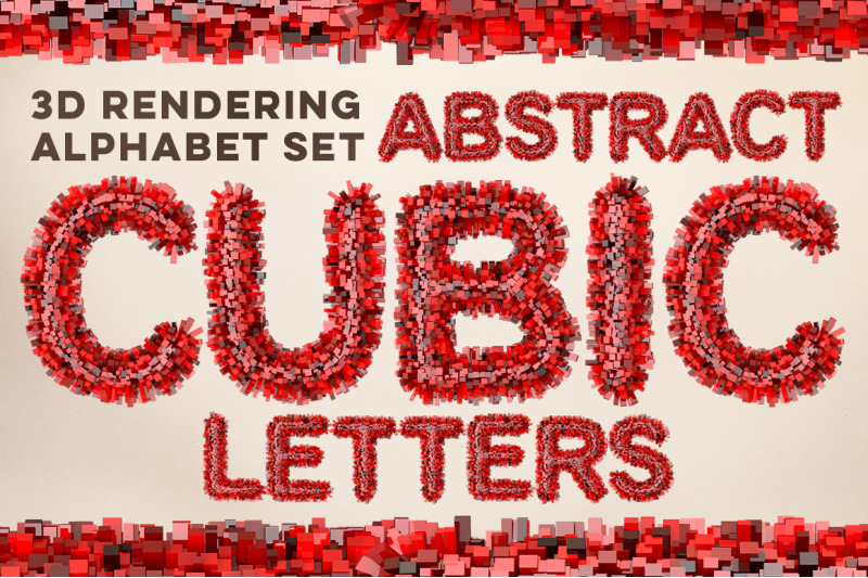 3d-cubic-red-letters-pack