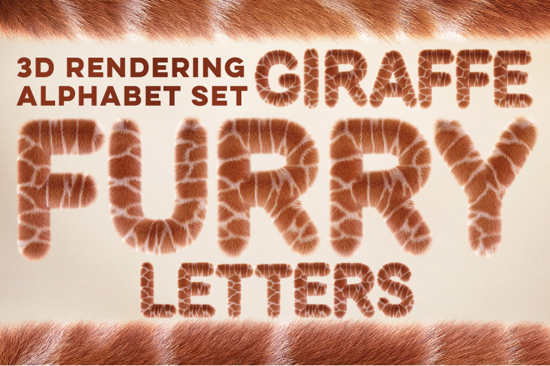 3d-giraffe-furry-letters-pack