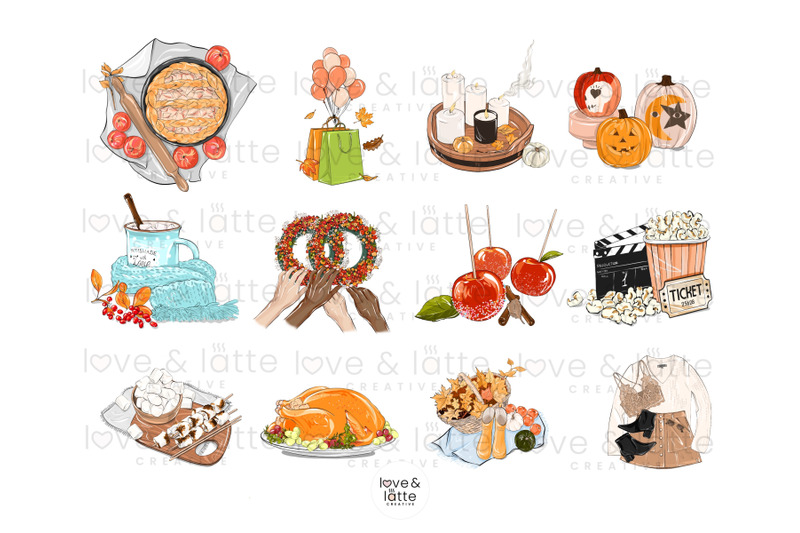 fall-stickers-fall-clipart-printable-stickers-planner-printable-sticke