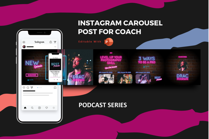 podcast-coach-instagram-carousel-powerpoint-template