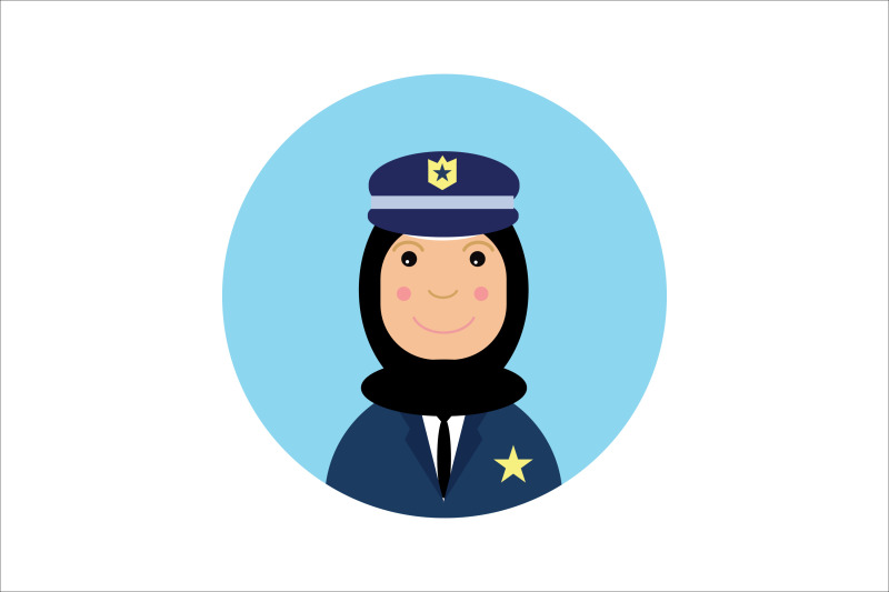 icon-character-police-hijab-women-blue