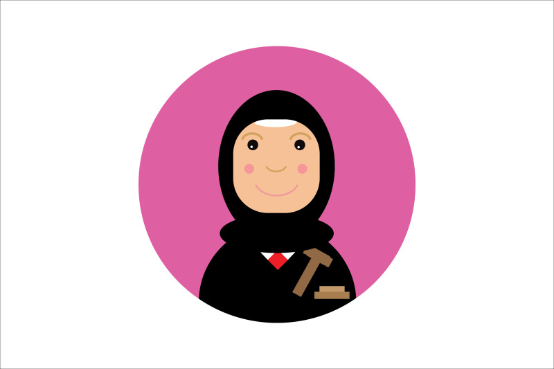 icon-character-judge-hijab-women-pink