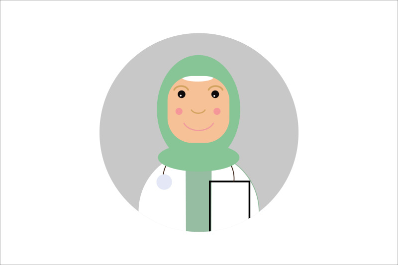 icon-character-doctor-hijab-green-women