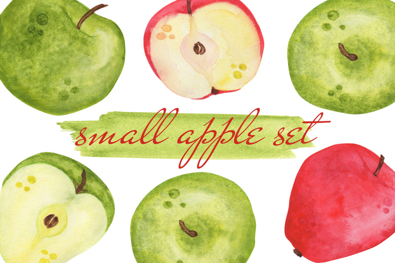 small-watercolor-apple-set