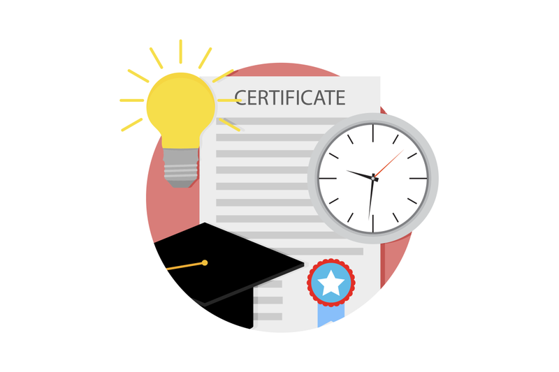 time-for-graduation-college-icon-vector