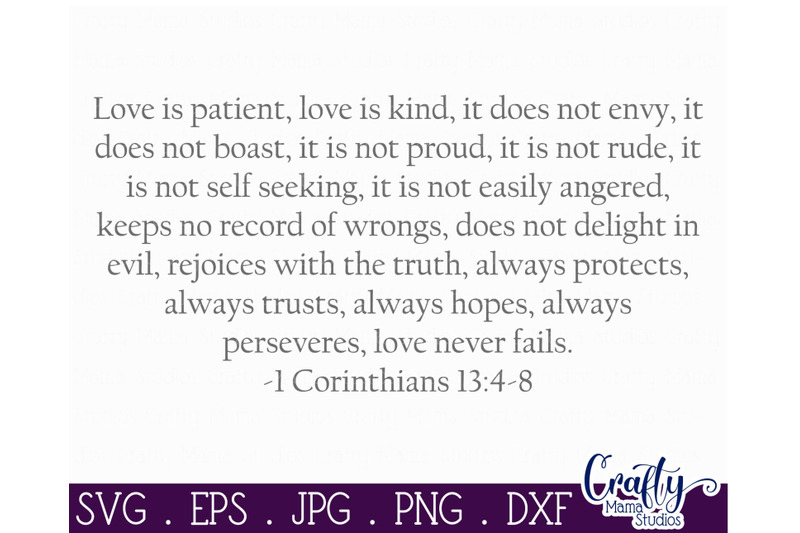 Download Love Never Fails Love Is Patient Love Is Kind Love Svg 1 Corinth By Crafty Mama Studios Thehungryjpeg Com