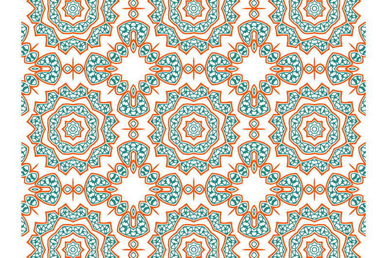 pattern-abstract-orange-tosca-color-design