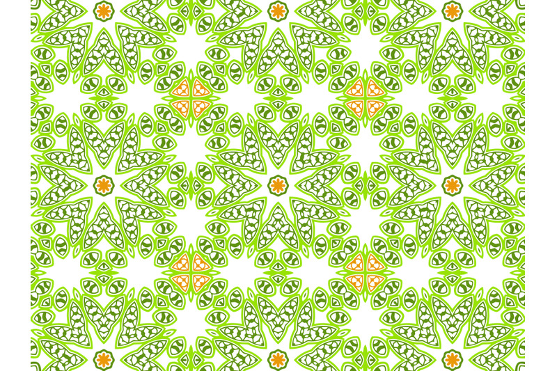 pattern-abstract-green-orange-color-design