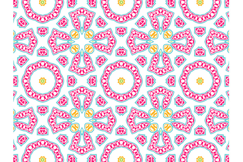 pattern-abstract-blue-pink-orange-green-color