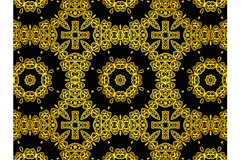 pattern-abstract-gold-color-round-ornament