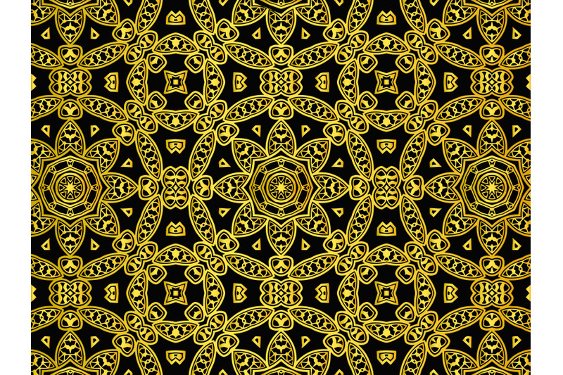 pattern-abstract-gold-color-flower-design