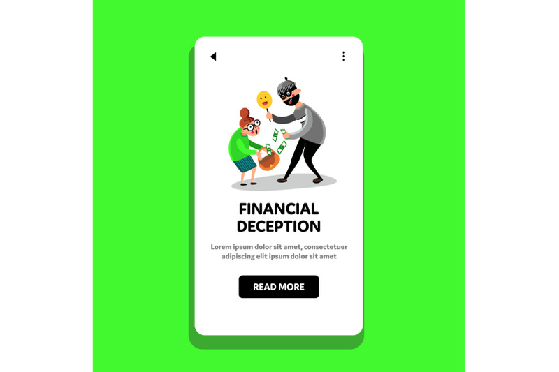 financial-deception-cajolery-money-people-vector-illustration