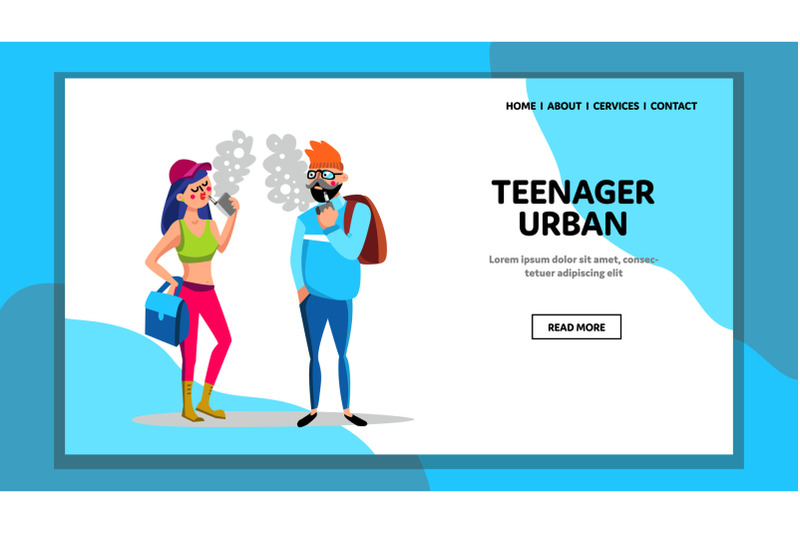 teenager-urban-vape-electronic-cigarette-vector-illustration