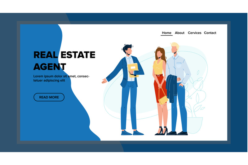 real-estate-agent-show-house-for-couple-vector