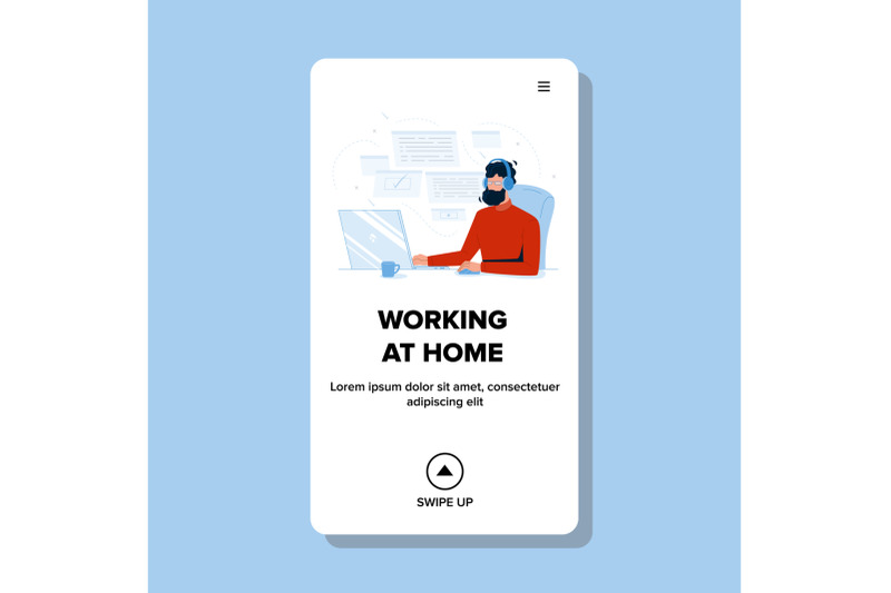 working-home-freelancer-programmer-designer-vector-illustration