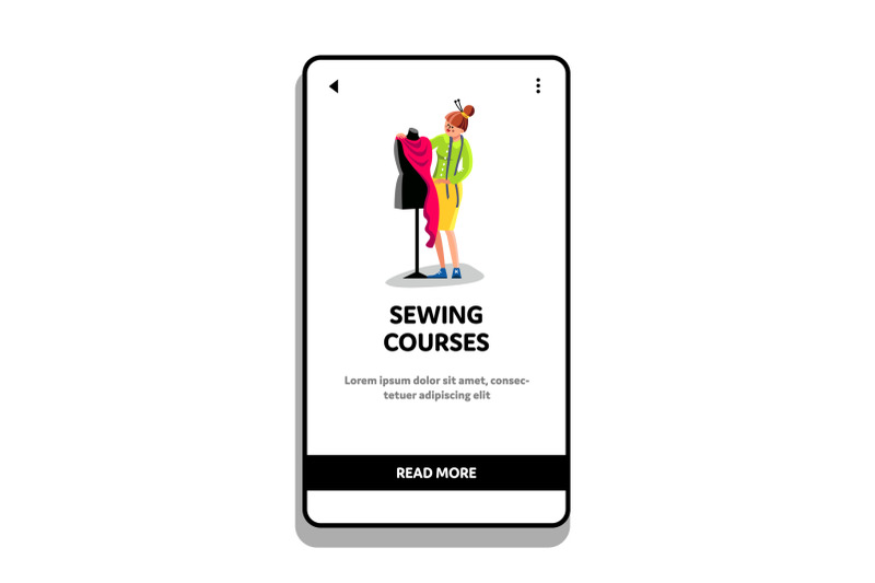 cutting-and-sewing-courses-dressmaking-vector-illustration