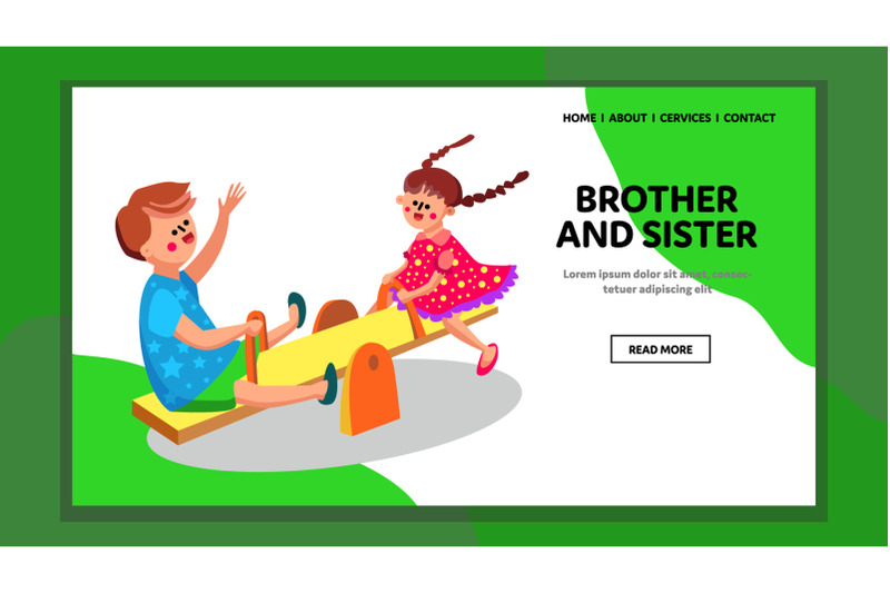 brother-and-sister-playing-in-kindergarten-vector