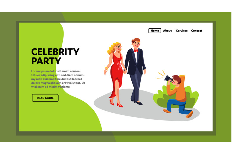 celebrity-party-visit-guests-celebrities-vector-illustration