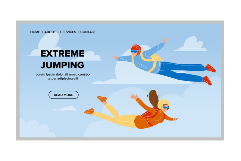 extreme-jumping-from-plane-with-parachute-vector