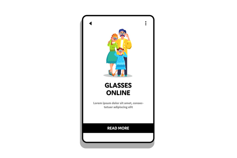 glasses-online-internet-store-for-family-vector