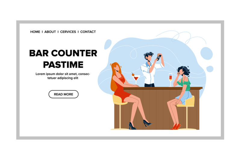 bar-counter-pastime-cocktails-and-friend-vector