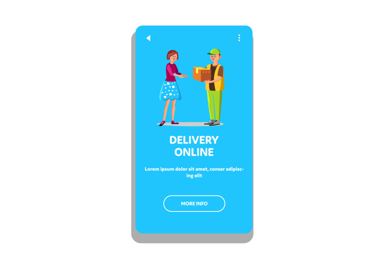 delivery-online-service-courier-and-client-vector