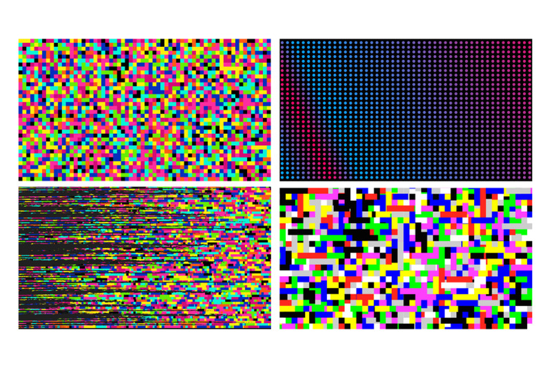 pixel-noise-of-channel-grain-screen-set-vector