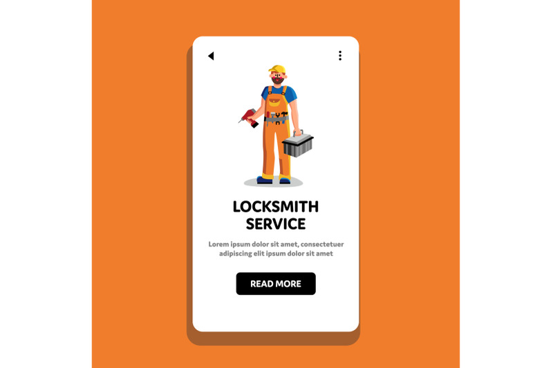 locksmith-service-workman-holding-tool-vector-illustration