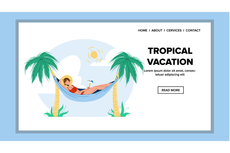 tropical-vacation-and-relax-on-hammock-vector