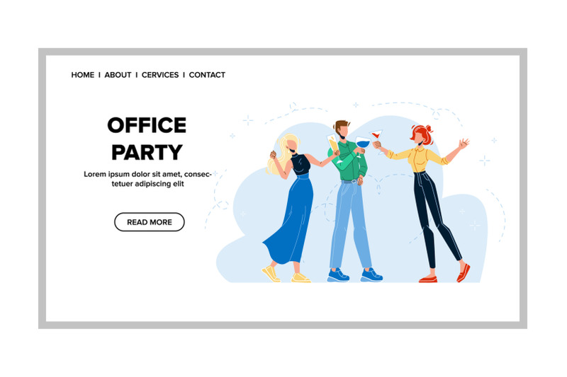 office-party-colleagues-celebrate-holiday-vector-illustration