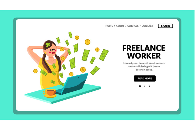 freelance-worker-girl-working-on-computer-vector