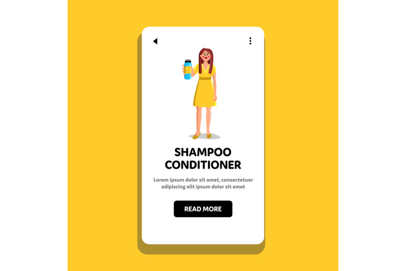 shampoo-conditioner-bottle-showing-woman-vector-illustration
