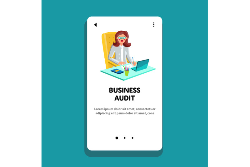 business-audit-working-accountant-financier-vector-illustration