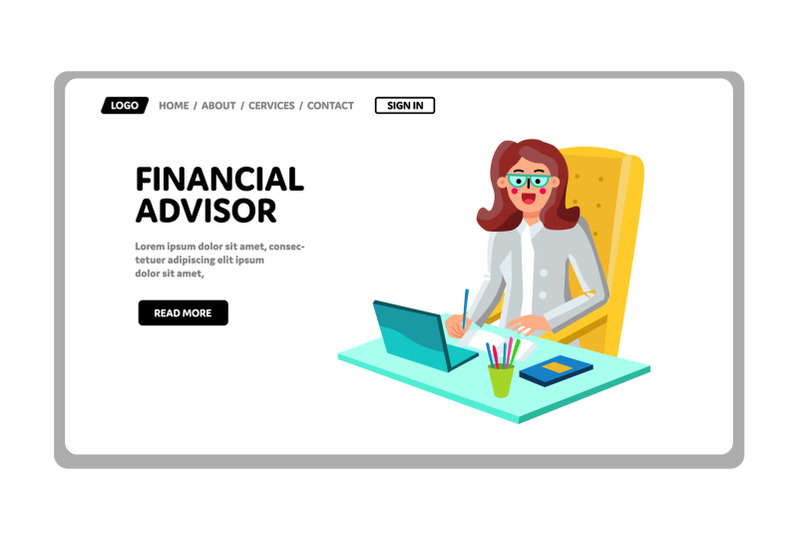 financial-advisor-work-in-office-workplace-vector