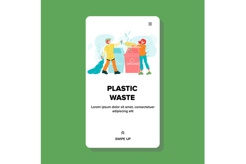 organic-and-plastic-waste-human-sorting-vector